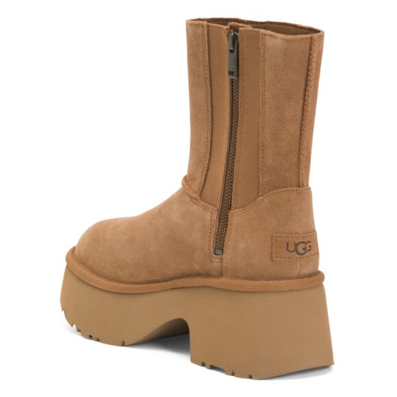 UGG Chestnut Suede Classic Twin Seam New Heights Boots - Picture 2 of 2